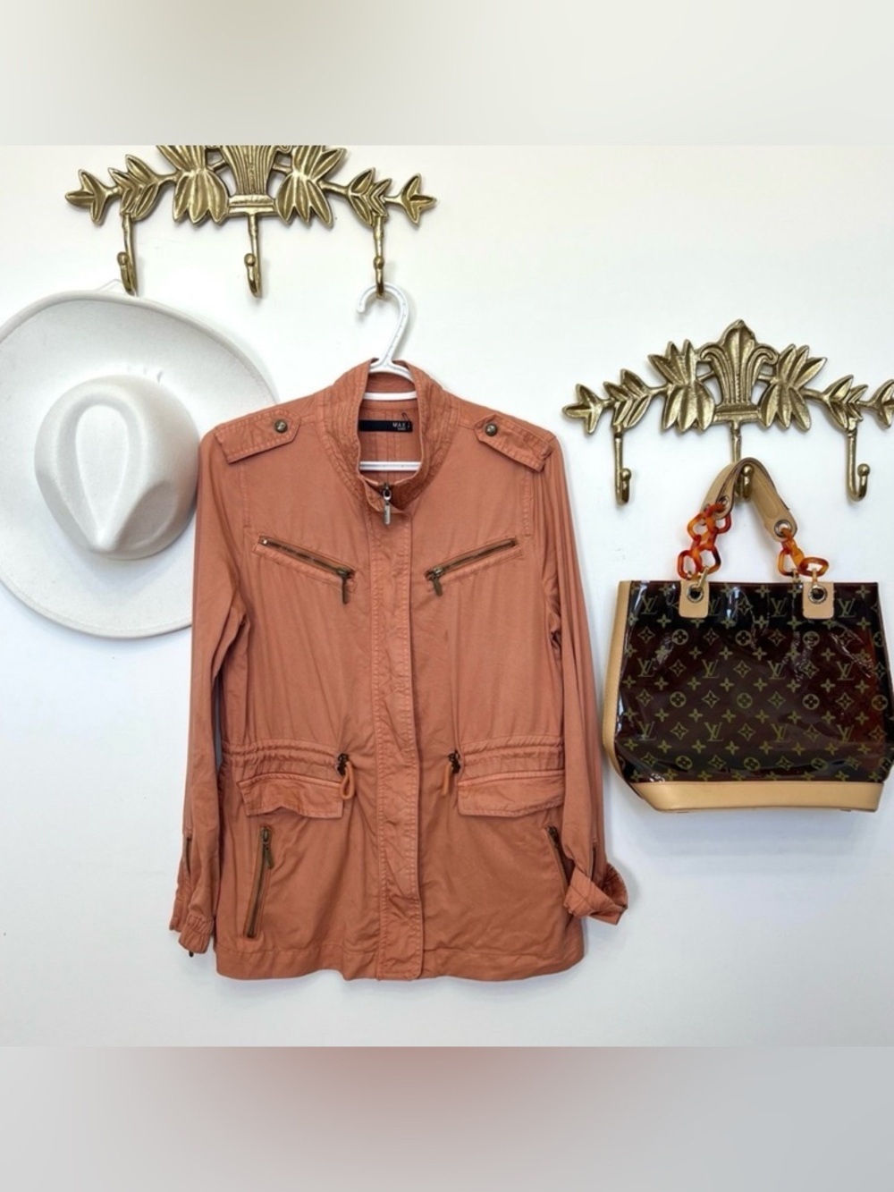 Fall transitional 100% tencel utility jacket 
Jacket M ptp 20”